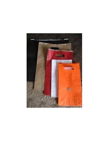 Bolsa de Papel Asa Troquelada Kraft Verjurado 41 + 10 x 42