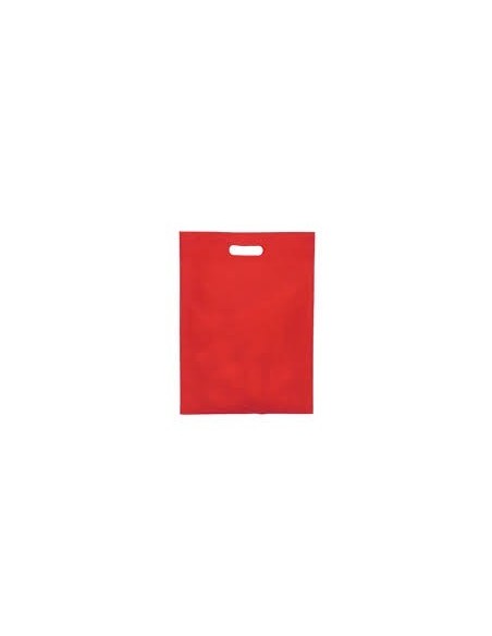 Bolsa de Papel Asa Troquelada Color Rojo 18 + 6 x 32