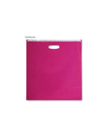 Bolsa de Papel Asa Troquelada Color Magenta 24 + 7 x 37