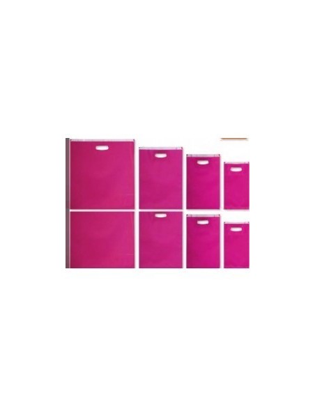 Bolsa de Papel Asa Troquelada Color Magenta 24 + 7 x 37