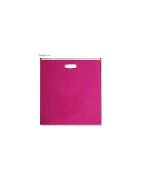 Bolsa de Papel Asa Troquelada Color Magenta 31 + 8 x 42