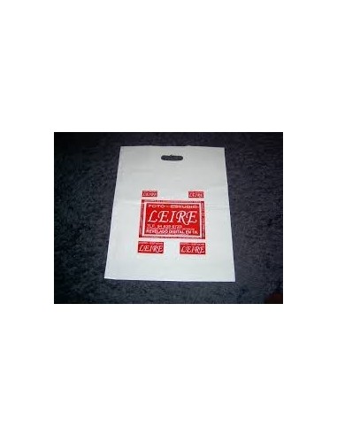 Bolsa de Papel Asa Troquelada Blanca 18 + 6 x 32 Personalizada
