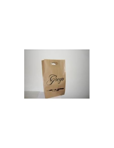 Bolsa Papel Asa Troquel Kraft 18 + 6 x 32 Personalizada