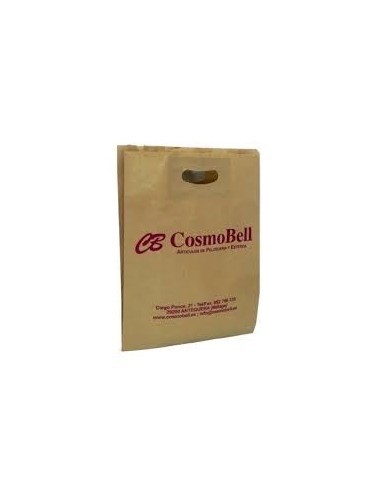 Bolsa Papel Asa Troquel Kraft 18 + 6 x 32 Personalizada