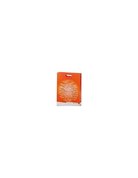 Bolsa Papel Asa Troquel Naranja 24 + 7 x 37 Personalizada .
