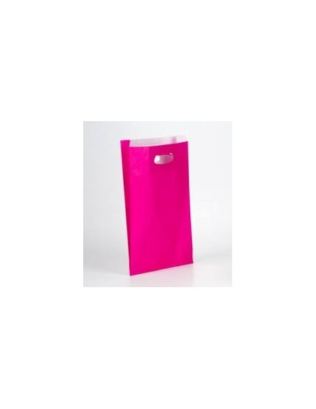 Bolsa de Papel Asa Troquel Magenta 41 +10 x 42 Personalizada