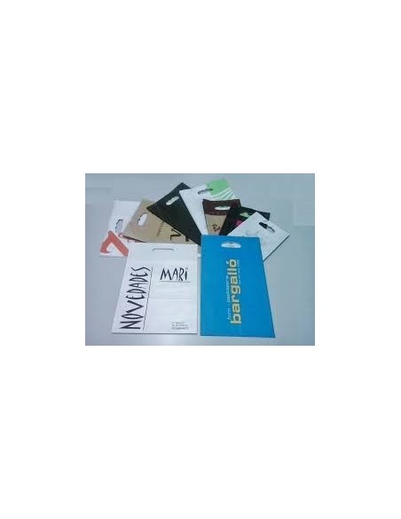 Bolsa de Papel Asa Troquel Magenta 41 +10 x 42 Personalizada