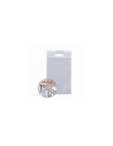 Bolsa CIERRE ZIP con TALADRO EUROPEO de 11,5 x 33,5 cm