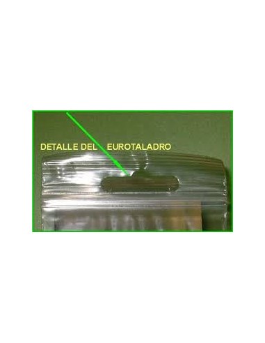 Bolsa  Zip con Taladro Europeo de 12 x 18 cm