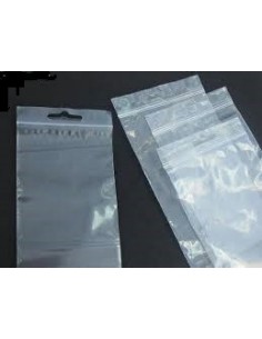 Bolsa CIERRE ZIP con EUROHOLE de 15 x 15 cm