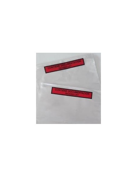 Bolsa Contiene Documentación-Packing List de 16,5 x 12,2 Cms