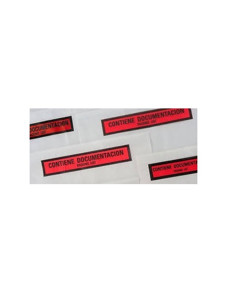 Bolsa Contiene Documentación-Packing List de 16,5 x 12,2 Cms