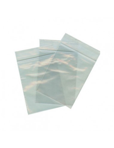 Bolsas con cierre Zip Transparentes con tiras blancas 16X22 CM
