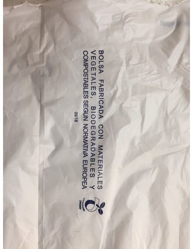 bolsa camiseta blanca biodegradable, Impresa medida 35 x 50