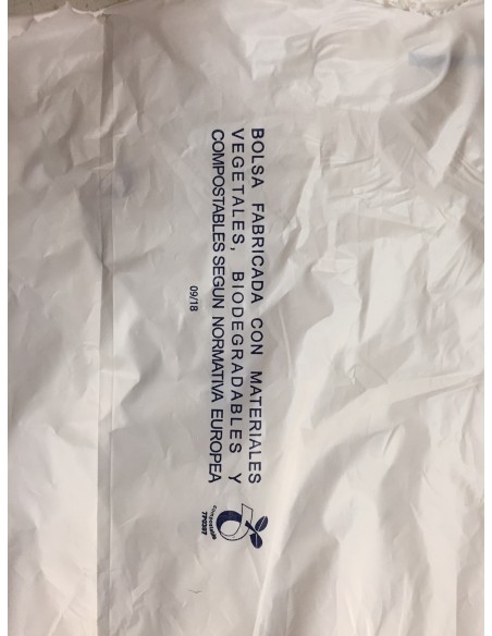 bolsa camiseta blanca biodegradable, Impresa medida 35 x 50