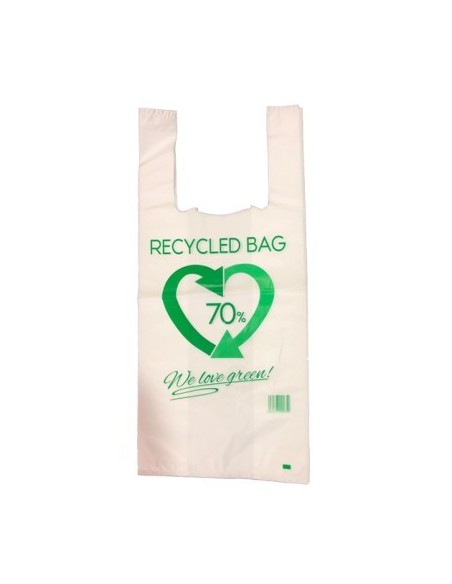 Bolsa Camiseta de 35 x 50, 70% RECICLADO. GALGA 200