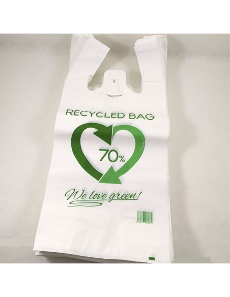 Bolsa Camiseta de 35 x 50, 70% RECICLADO. GALGA 200