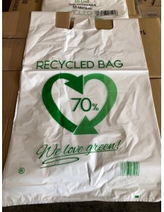 Bolsa Camiseta de 35 x 50, 70% RECICLADO. GALGA 200