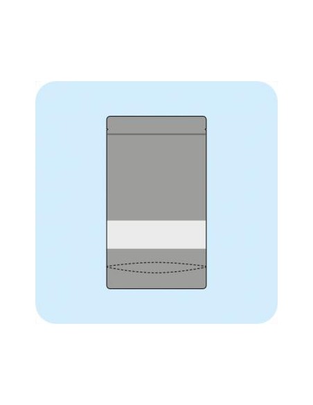 Bolsa Autocierre Kraft con Ventana y Base de 16 + 8 x 26 Bolsa DOYPACK