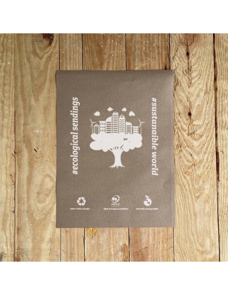 Sobre Papel E-Commerce 55 x 48 + 7 Solapa Adhesiva 2 Tiras Inviolables. PERSONALIZADO