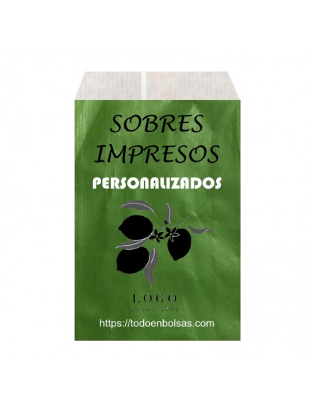Sobres de Papel de Colores 10 x 15,5 + 2 Solapa, Interior Kraft Blanco (Impresos)