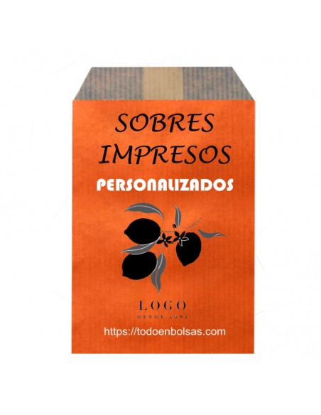 Sobres de Papel de Colores 17 x 21,5 + 2 Solapa, Interior Kraft Blanco (Impresos)