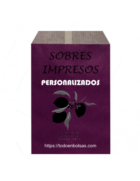 Sobres de Papel de Colores 17 x 21,5 + 2 Solapa, Interior Kraft Blanco (Impresos)