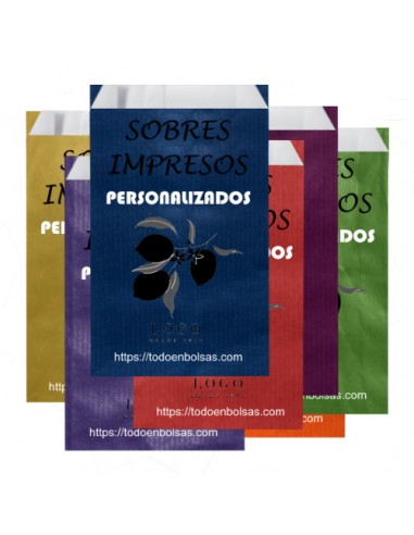Sobres de Papel de Colores 19 X 32 +  2 Solapa...