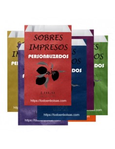 Sobres de Papel de Colores 19 X 32 +  2 Solapa + 6...