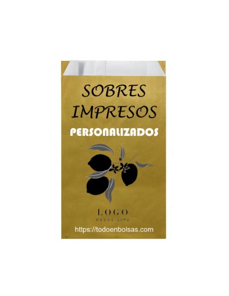 Sobres de Papel de Colores 24 X 39 + 2 Solapa + 6 Fuelle, Interior Kraft Blanco (Impresos)