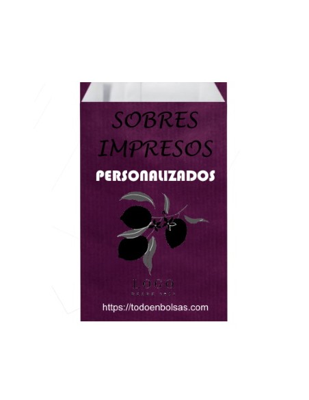 Sobres de Papel de Colores 24 X 39 + 2 Solapa + 6 Fuelle, Interior Kraft Blanco (Impresos)