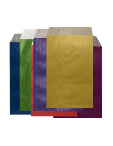 Sobres de Papel de Colores 8 x 12 + 2 Solapa, Interior Kraft Blanco