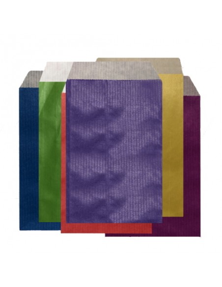 Sobres de Papel de Colores 10 x 15,5 + 2 Solapa, Interior Kraft Blanco
