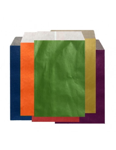 Sobres de Papel de Colores 17 x 21,5 + 2 Solapa, Interior Kraft Blanco
