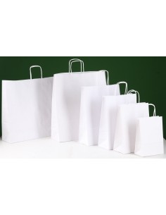 Bolsa de papel asa rizada 24 + 12 x 31 2