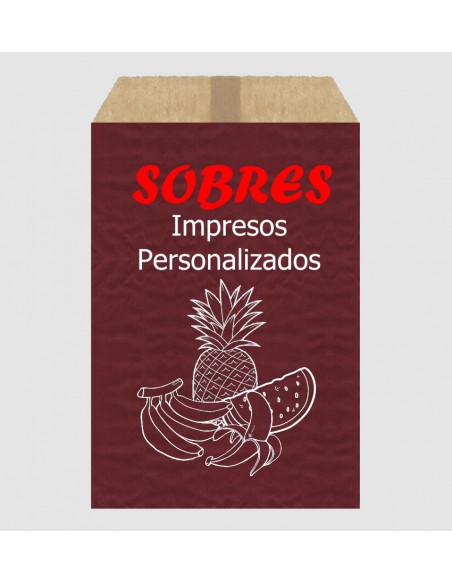 Sobres de Papel de Colores 10 x 15.5 + 2 Solapa, Interior Kraft Marrón (Impresos)