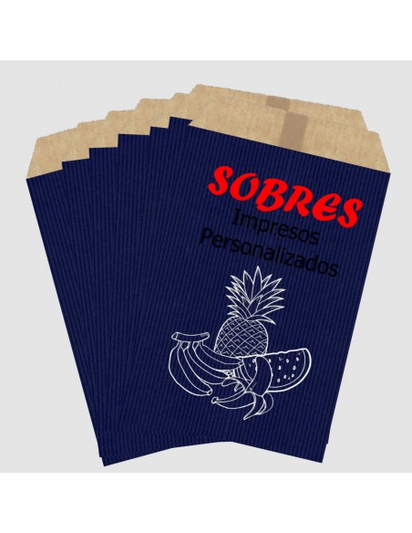 Sobres de Papel de Colores 10 x 15.5 + 2 Solapa, Interior Kraft Marrón (Impresos)
