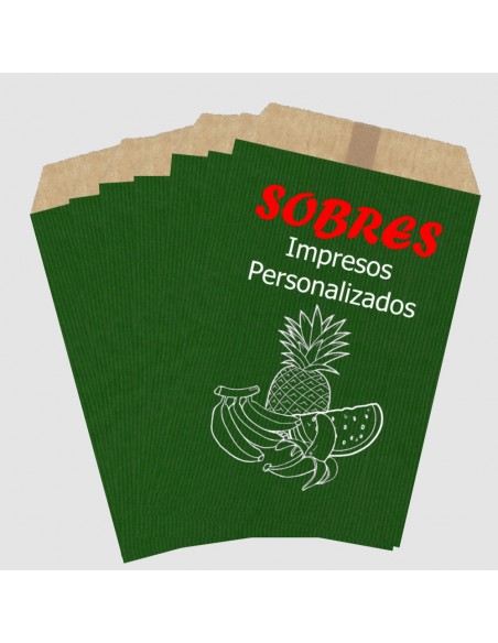 Sobres de Papel de Colores 10 x 15.5 + 2 Solapa, Interior Kraft Marrón (Impresos)