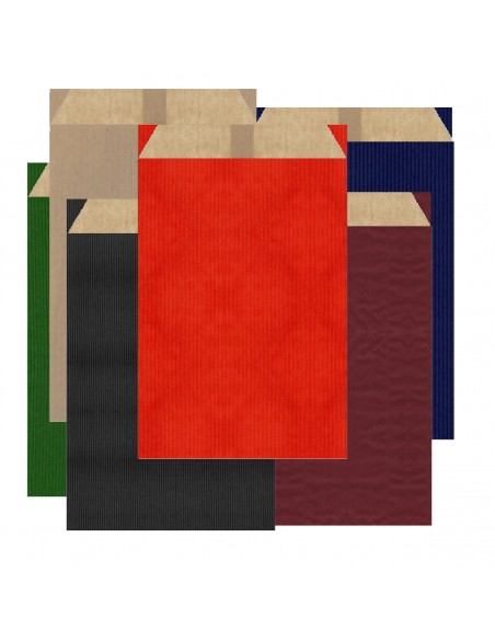 Sobres de Papel de Colores 16 X 27 +2 Solapa +5 Fuelle, Interior Kraft Marrón