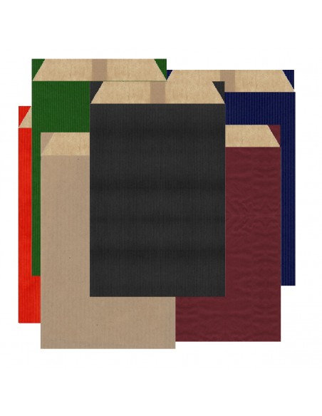 Sobres de Papel de Colores 19 X 32 +2 Solapa +6 Fuelle, Interior Kraft Marrón