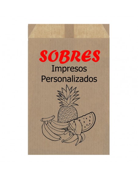 Sobres de Papel de Colores 12 X 21 +2 Solapa +5 Fuelle, Interior Kraft Marrón (Impresos)