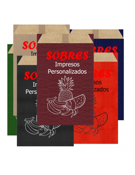 Sobres de Papel de Colores 19 X 32 +2 Solapa +6 Fuelle, Interior Kraft Marrón (Impresos)
