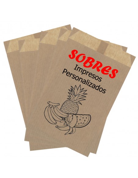Sobres de Papel de Colores 19 X 32 +2 Solapa +6 Fuelle, Interior Kraft Marrón (Impresos)
