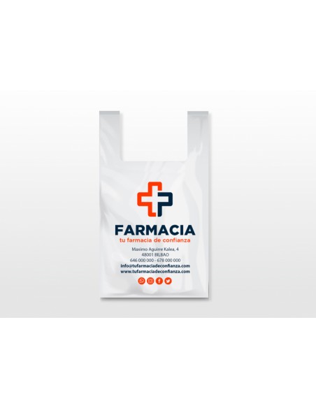 Bolsa camiseta 70% Reciclada medida 30 x 40 Personalizada.