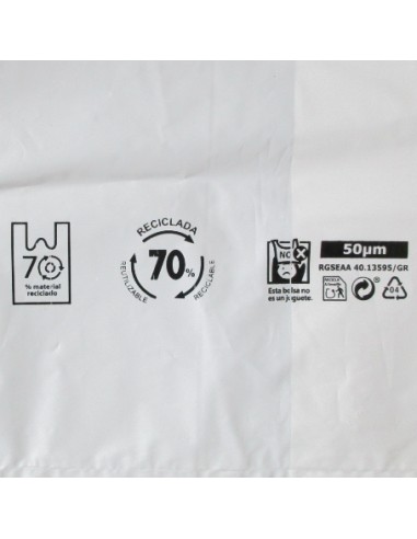 Bolsa camiseta 70% Reciclada medida 30 x 40...
