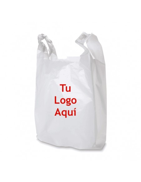Bolsa camiseta 70% Reciclada medida 30 x 40 Personalizada.