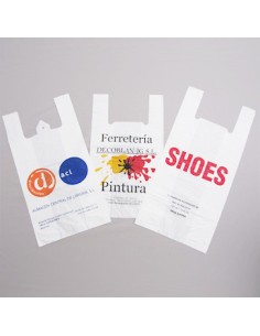Bolsa camiseta 70% Reciclada medida 35 x 40 PERSONALIZADA.