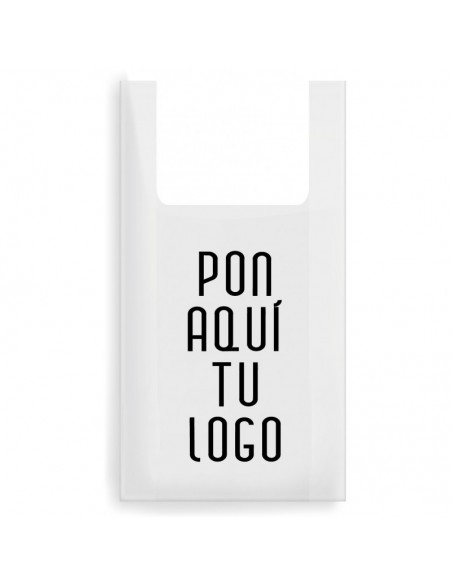 Bolsa camiseta 70% Reciclada medida 40 x 60 PERSONALIZADA.