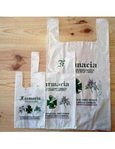 Bolsa camiseta 70% Reciclada medida 50 x 60 PERSONALIZADA.