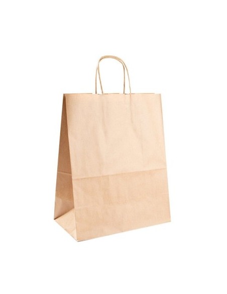 Bolsa de papel asa rizada de 24 + 11 x 32 STANDARD.